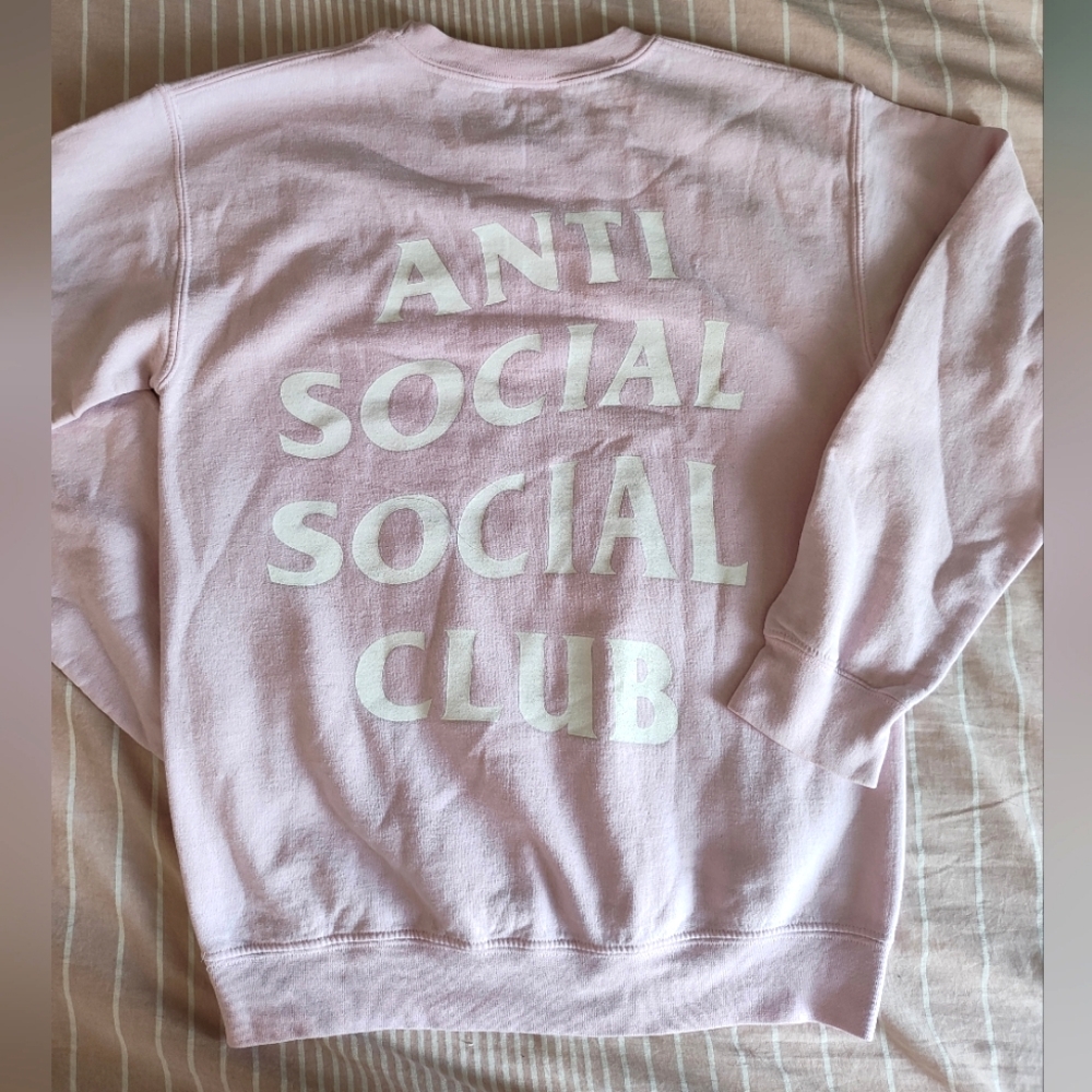 Anti Social Social Club Pink Crewneck